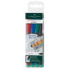 BUSTA 4 COLORI PENNARELLO MULTIMARK 0,4mm SUPERFINE FABER-CASTELL