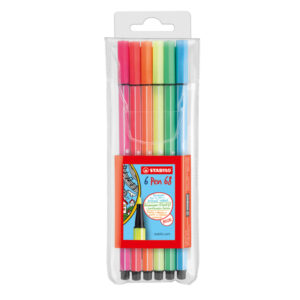 ASTUCCIO 6 EVIDENZIATORI STABILO PEN 68 NEON ASSORT.