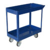 CARRELLO C/RUOTE IN ACCIAIO VERNICIATO BLU 2 RIPIANI 84X41cm H 82cm