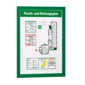 Cornice espositiva adesiva Duraframe A4 21x29,7cm verde DURABLE