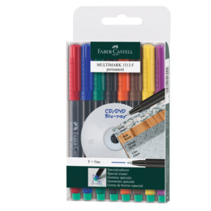 BUSTA 8 COLORI PENNARELLO MULTIMARK 0,6mm FINE FABER-CASTELL