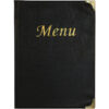 PORTA MENU' A4-31,5x24cm NERO in PVC BASIC con 4+2 BUSTE FISSE