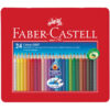 ASTUCCIO metallo 24 PASTELLI COLORATI ACQUERELLABILI Color Grip FABER CASTELL