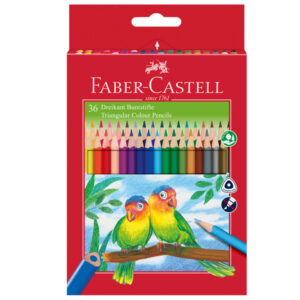 ASTUCCIO 36 PASTELLI COLORATI TRIANGOLARI ECO + TEMPERINO FABER CASTELL