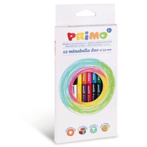 Astuccio 12 matite doppiocolore diam. 3,8mm Minabella PRIMO