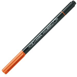 Pennarello a 2 punte AQUA BRUSH DUO arancio LYRA