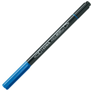 Pennarello a 2 punte AQUA BRUSH DUO blu cobalto chiaro LYRA