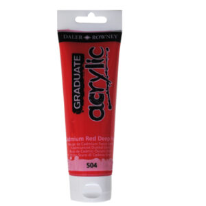 Colore acrilico fine Graduate tubo 120ml rosso cadmio scuro imit. Daler Rowney