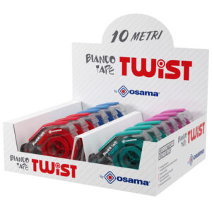 Correttore a nastro 10 Metri 5mmx10mt Bianco Tape Twist Osama