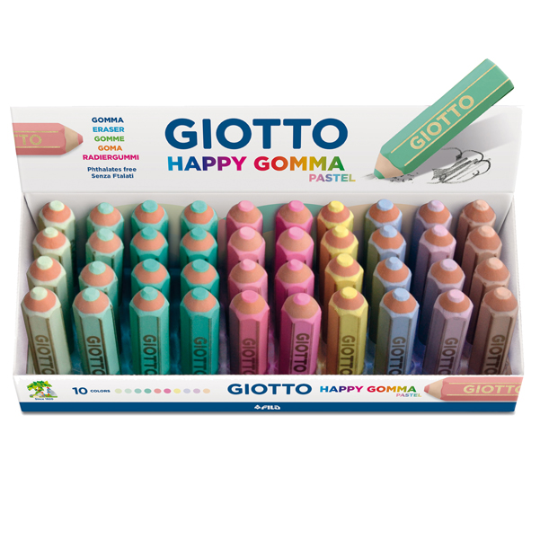 Happy Gomma Pastel - colori assortiti - Giotto
