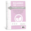 Ricambi c/rinforzo ecologico f.to A4 100gr 40fg rigo di 1a Favini