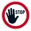 Pittogramma da pavimento rimovibile "STOP"ÿ 43cm