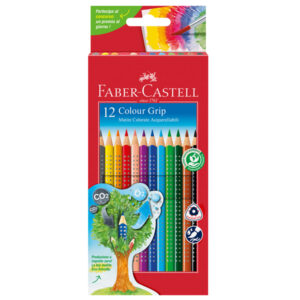 Astuccio 12 pastelli colorati acquerellabili Color Grip Faber Castell