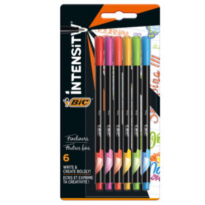 Astuccio 6 fineliner Intensity 0,8mm colori assortiti Rainbow BIC