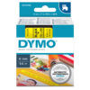 NASTRO DYMO TIPO D1 (6MMX7MT) NERO/GIALLO 436180