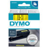 NASTRO DYMO TIPO D1 (9MMX7M) NERO/GIALLO 409180