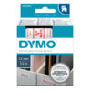 NASTRO DYMO TIPO D1 (12MMX7M) ROSSO/BIANCO 450150