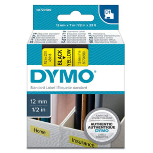 NASTRO DYMO TIPO D1 (12MMX7M) NERO/GIALLO 450180