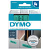 NASTRO DYMO TIPO D1 (12MMX7M) NERO/VERDE 450190