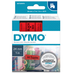 NASTRO DYMO TIPO D1 (24MMX7MT) NERO/ROSSO 537170