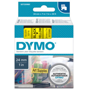 NASTRO DYMO TIPO D1 (24MMX7MT) NERO/GIALLO 537180