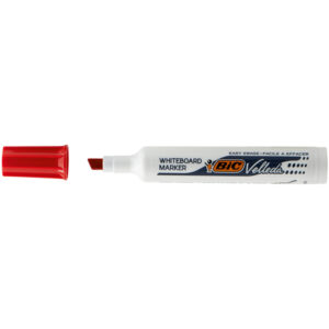 Pennarello VELLEDA 1791 punta scalpello whiteboard rosso BIC