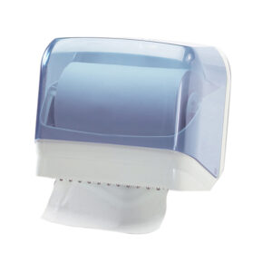 DISPENSER ASCIUGAMANI IN ROTOLO/ FOGLI TRASPARENTE/BIANCO MAR PLAST