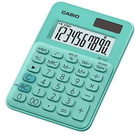 Calcolatrice da tavolo MS-7UC verde big display 10 cifre CASIO