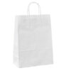 25 shoppers carta 18x8x24CM bianco neutro cordino