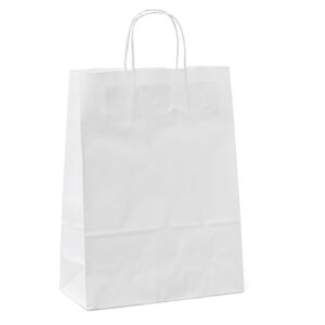 25 shoppers carta 26x11x34,5CM bianco neutro cordino