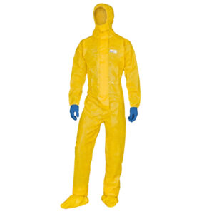 Tuta di protez. da rischio chimico DT300 Tg XL giallo Deltachem