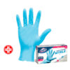 Scatola 100 guanti in nitrile non talcato tg. S/M azzurro uso medicale