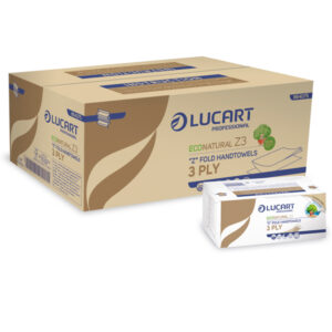 Pacco da 198 asciugamani piegati a Z EcoNatural Lucart Plastic Free