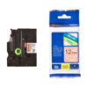 NASTRO LAM. FLUORESCENTE TZE-B31 12MMx5MT NERO/ARANCIO FLUO