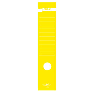 busta 10 copridorso cdr-c carta adesiva giallo 7x34,5cm sei rota