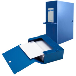 scatola archivio big 120 250x350mm blu c/maniglia sei rota