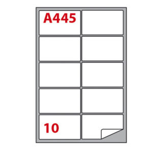 etichetta adesiva a/445 bianca 100fg a4 99,6x57mm (10eti/fg) markin