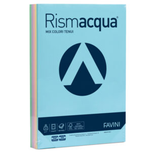 carta rismacqua 90gr a4 300fg mix 5 colori favini