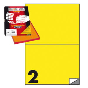 etichetta adesiva c/509 giallo 100fg a4 210x148,5mm (2et/fg) markin