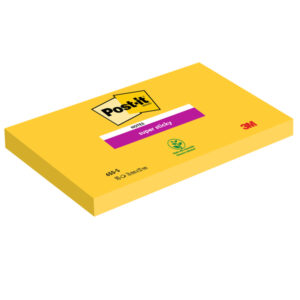 blocco 90foglietti post-it super sticky 655-s 76x127mm giallo oro