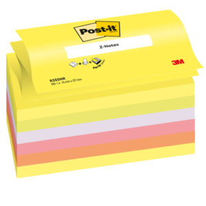 blocco post-it super sticky z-notes 76x127mm 100fg r350nr assort.neon