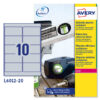 poliestere adesivo l6012 argento 20fg a4 96x50,8mm (10et/fg) laser ave