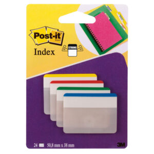 blister 24 post-it index strong 686f-1 50,8x38mm x archivio