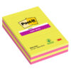 blocco 45foglietti post-it super sticky 127x203mm righe ultracolor 845-4succ