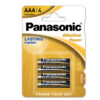 blister 4 pile ministilo alkaline aaa 1,5v panasonic