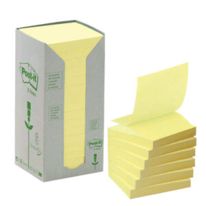 blocco 100foglietti post-it z-notes green 76x76mm r330-1t giallo ricicl.100