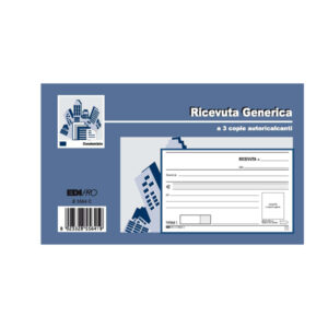 blocco ricevute generiche 33fogli 3 copie autoric. 9,9x17 e5564ct