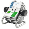 portabiglietti visita rotatorio 400 posti silver visifix rotary file durable