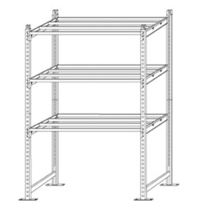 scaffale 3 ripiani in metallo 100x60cm - h200cm kit iniziale