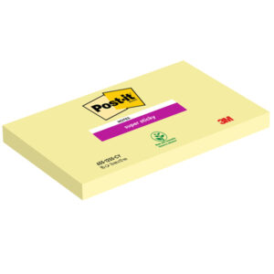 blocco 90foglietti post-it supersticky giallo canary 76x127mm 655-12ss-cy